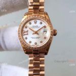 Rose Gold Rolex Datejust Rolex Replica Presidential Diamond Watch
